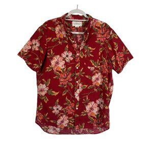 Denim & Supply Ralph Lauren Floral Shirt Mens Size L Vacation Tropical Hawaiian